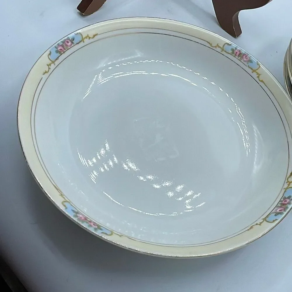 Vintage Noritake “The Celtic” porcelain lot of 5 soup bowls.